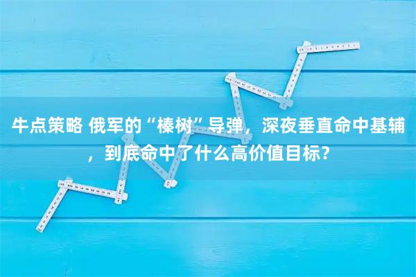 牛点策略 俄军的“榛树”导弹，深夜垂直命中基辅，到底命中了什么高价值目标？